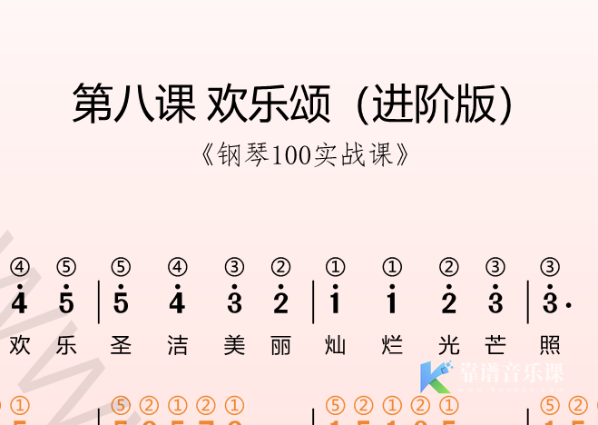 第八课 欢乐颂进阶版《钢琴100实战课》-靠谱音乐课堂