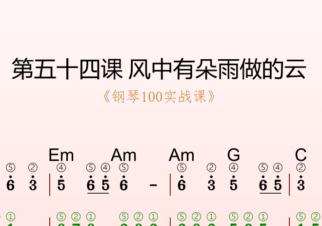 第五十四课 风中有朵雨做的云《钢琴100实战课》-靠谱音乐课堂