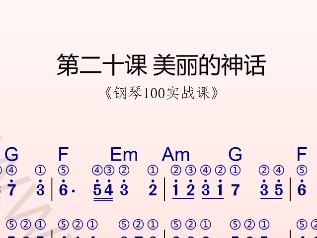 第二十课 美丽的神话《钢琴100实战课》-靠谱音乐课堂