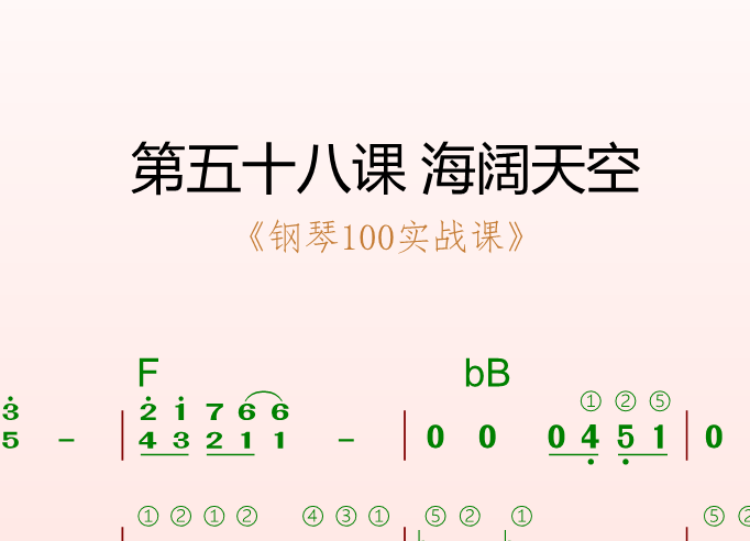 第五十八课 海阔天空《钢琴100实战课》-靠谱音乐课堂