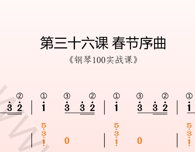 第三十六课 春节序曲《钢琴100实战课》-靠谱音乐课堂