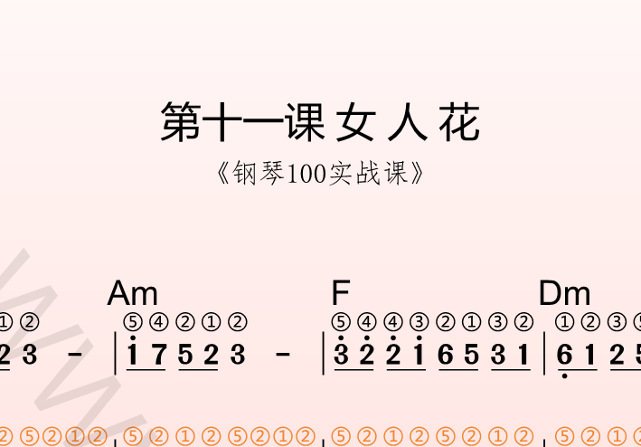 第十一课 女人花《钢琴100实战课》-靠谱音乐课堂